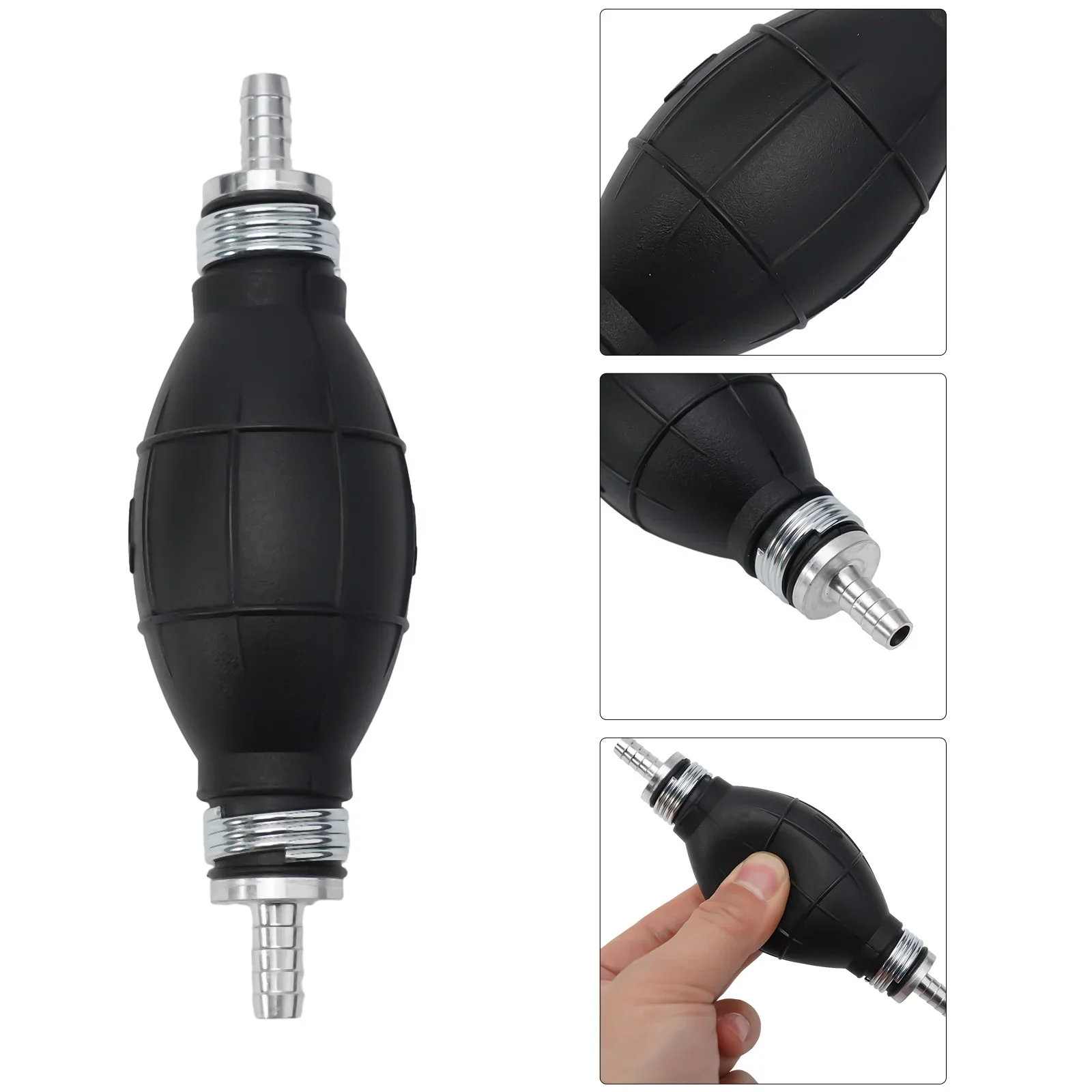 

8mm Fuel Primer Bulb Auto Hand Pump Diesel Petrol Priming Non-Return Black Valve Car Boat Bulb Hand Pumps Auto Parts