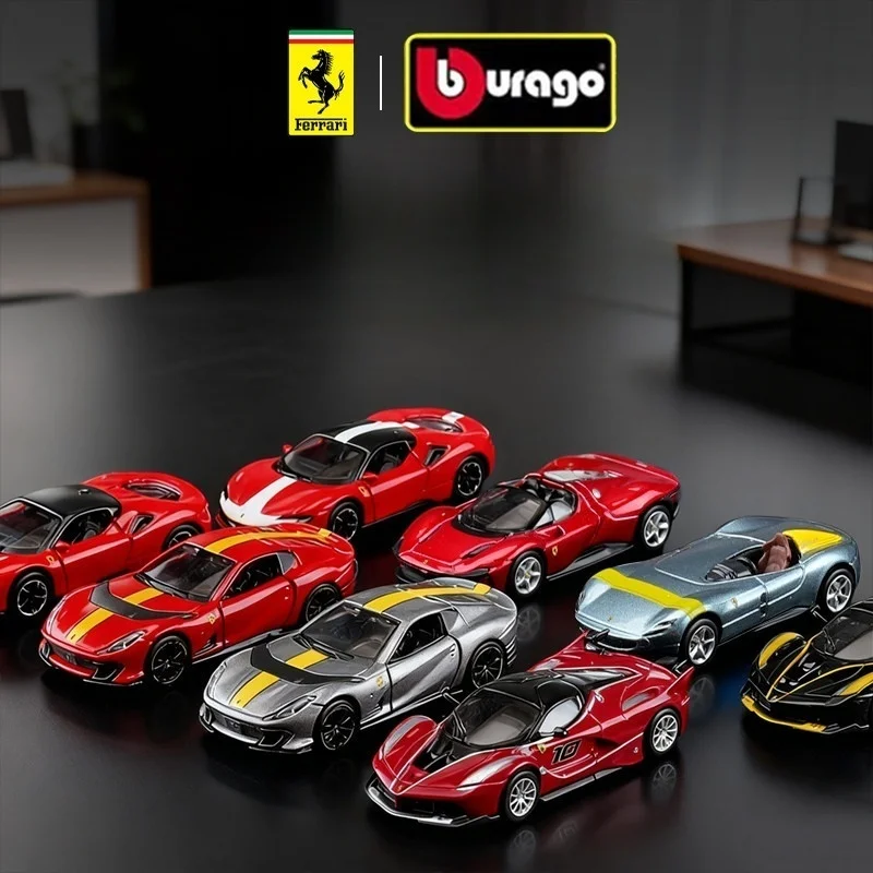 Bburago 1:64 Ferrari Series - Laferrari 458 Inzo Sf90 Fxx K With Shock Absorber Alloy Casting Collectible Model Car Gift Toys