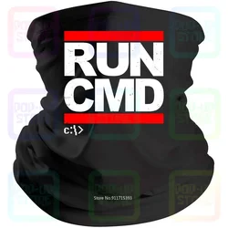 Run Cmd Dmc Hacker Computer Scientist Nerd Mr. Robot Computer Geek Black Bandana Mask Scarf Neck Gaiter Mouth Cover