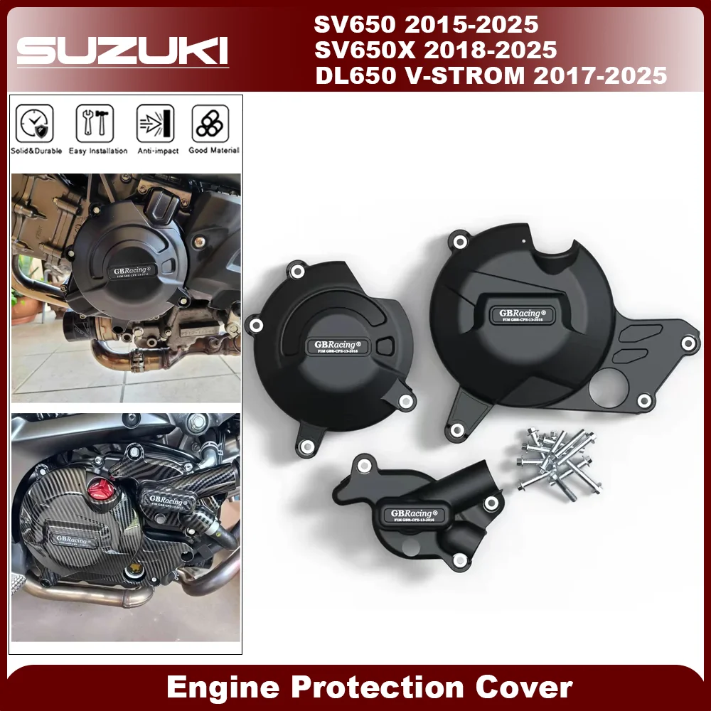 

For SUZUKI SV650 2015-2025 SV650X 2018-2025 DL650 V-STROM 2017-2025 GB Racing Motorcycle Engine Protect Cover Clutch Protection