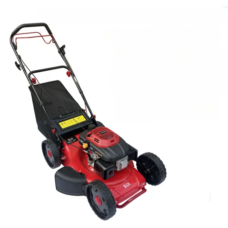 

Hand pushed self propelled 4 stroke lawn mower