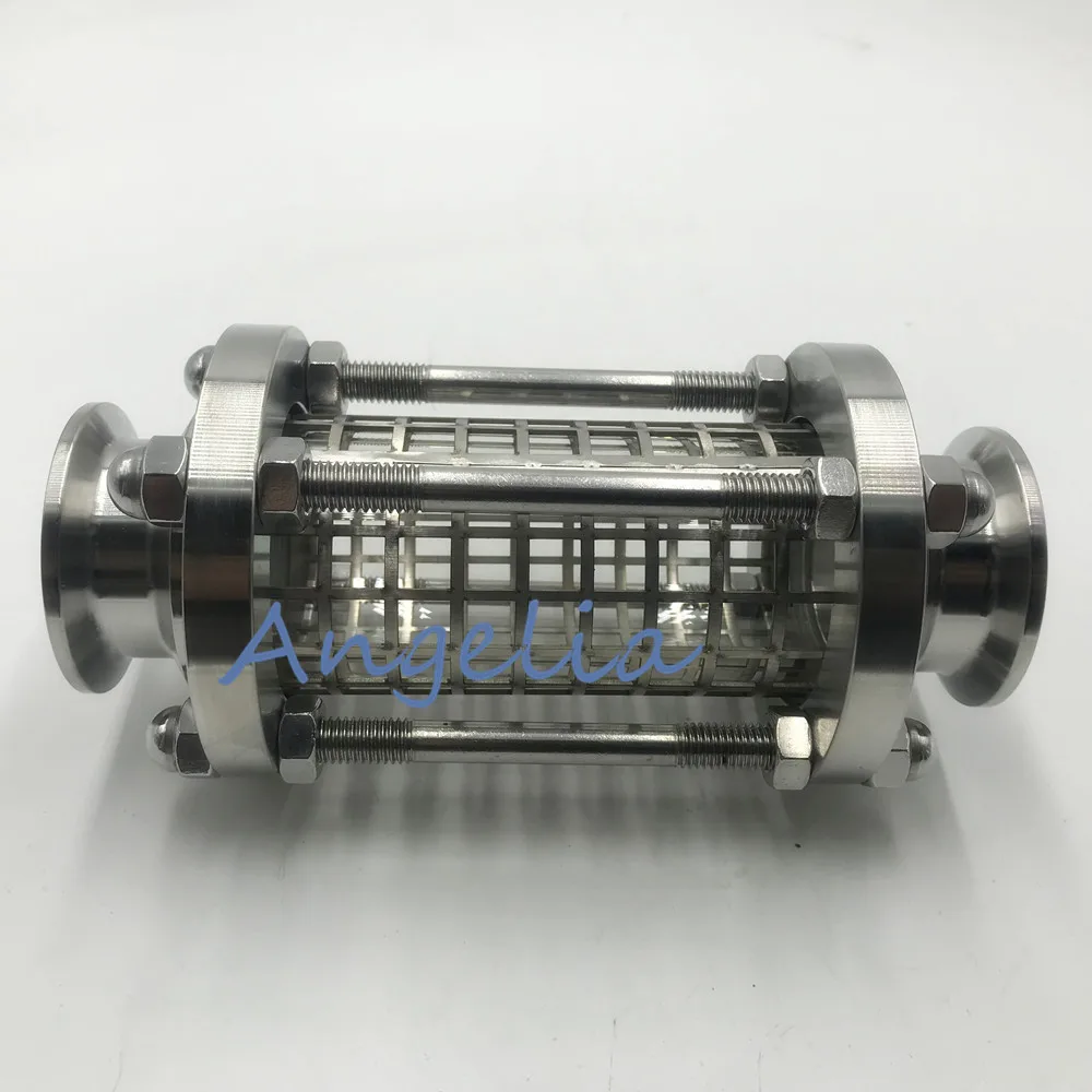 

2-дюймовая нержавеющая сталь 304 Tri Clamp OD 64 мм, санитарное смотровое стекло с защитной крышкой для сетки