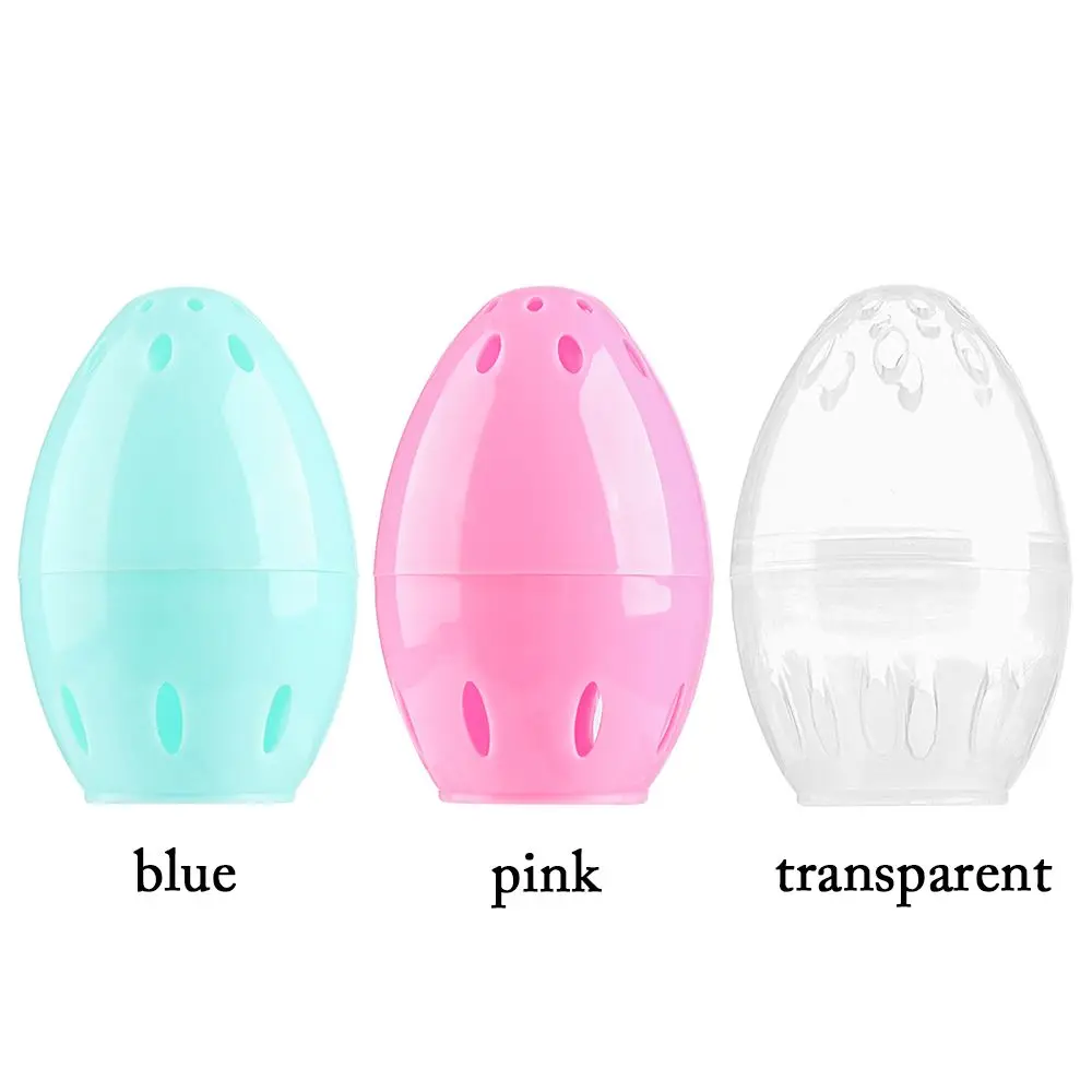 Easy to carry Beauty Pad Egg shape box Display Storage Case Makeup Sponge Powder Puff Drying Holder Cosmetic Puff