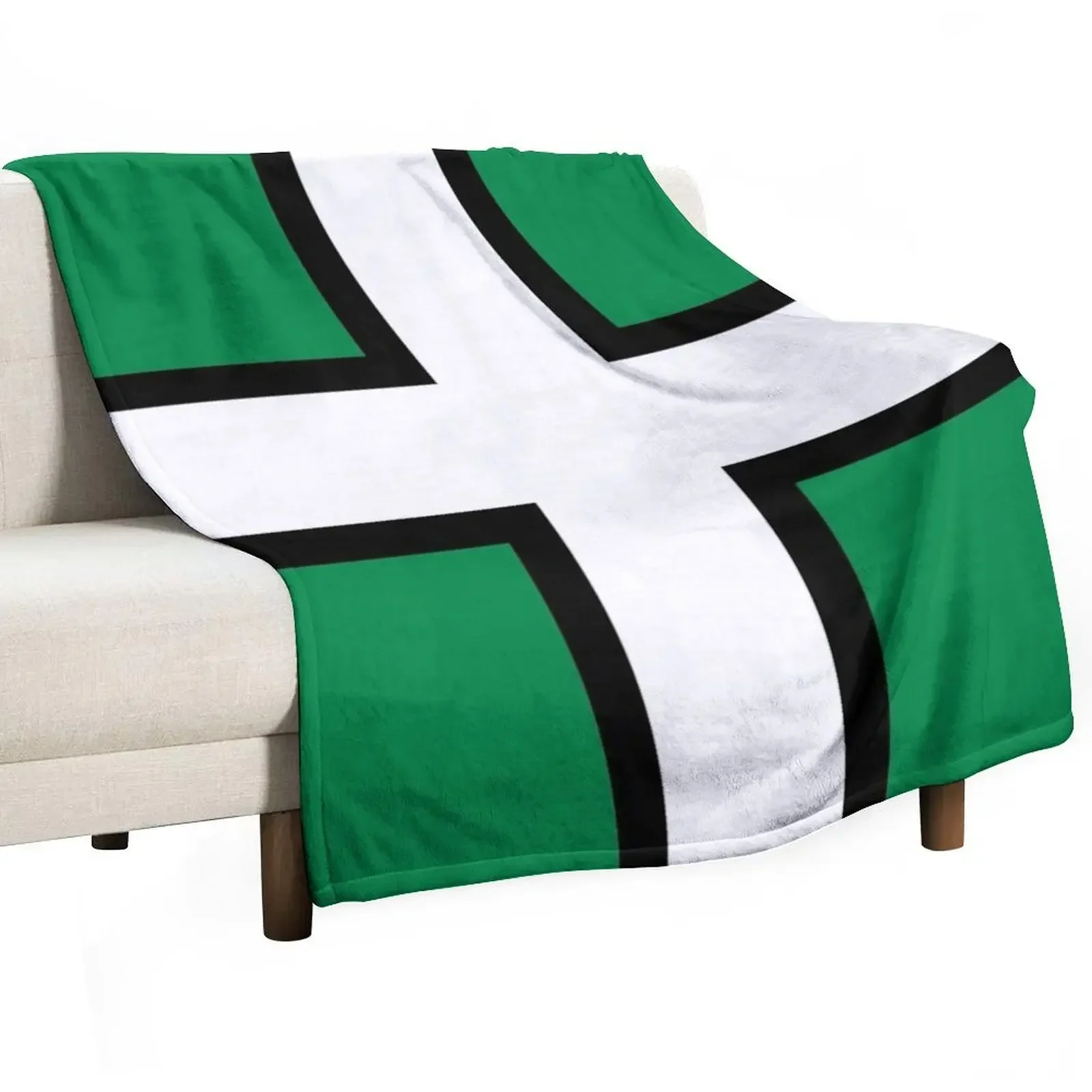 FLAG OF DEVON ENGLAND Throw Blanket Hairy Weighted Blankets