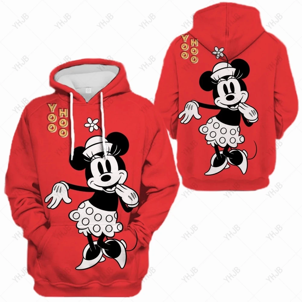 

Disney-Mickey Mouse Print Hoody, Moletom Feminino, Harajuku, Casual Streetwear, High Quality