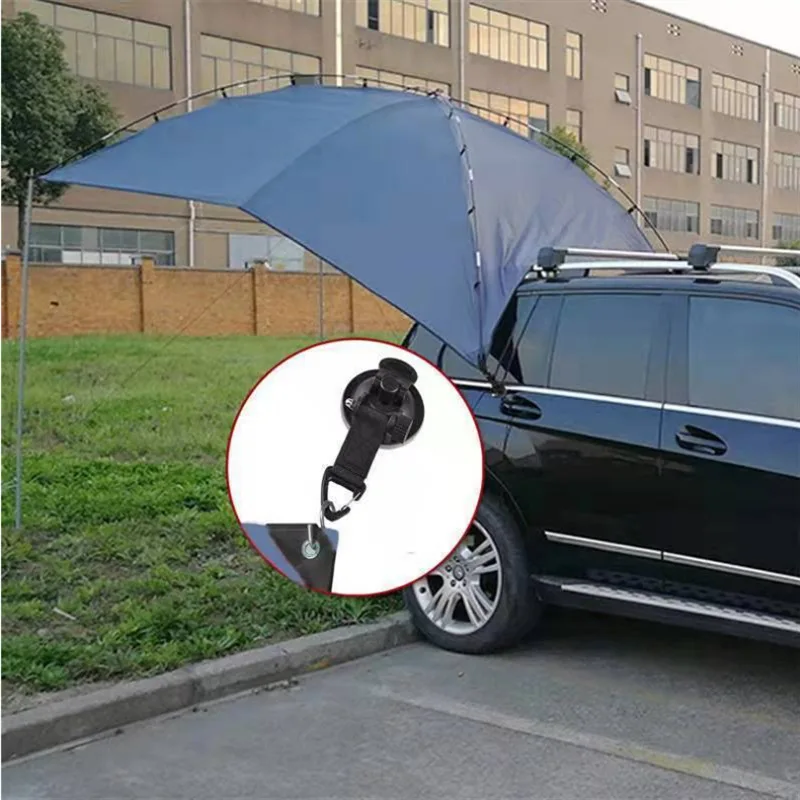 2/4 Pcs Car Tent Suction Cups Buckle Side Round/Triangular Awning Anchors Outdoor Camping Tent Suckers Anchor Securing Hook