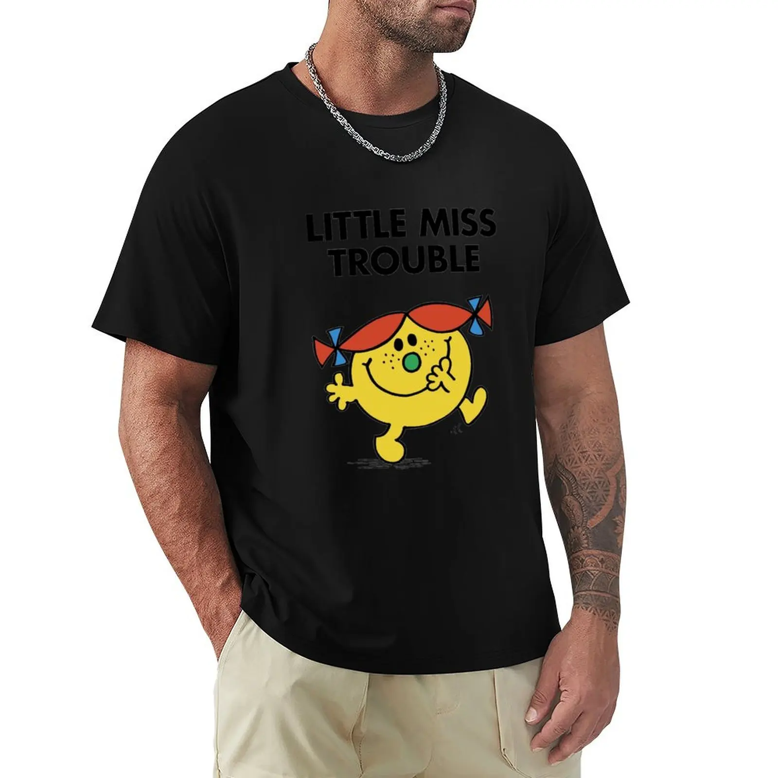 Little Miss Trouble T-Shirt Casual Loose Daily Wear T-Shirt