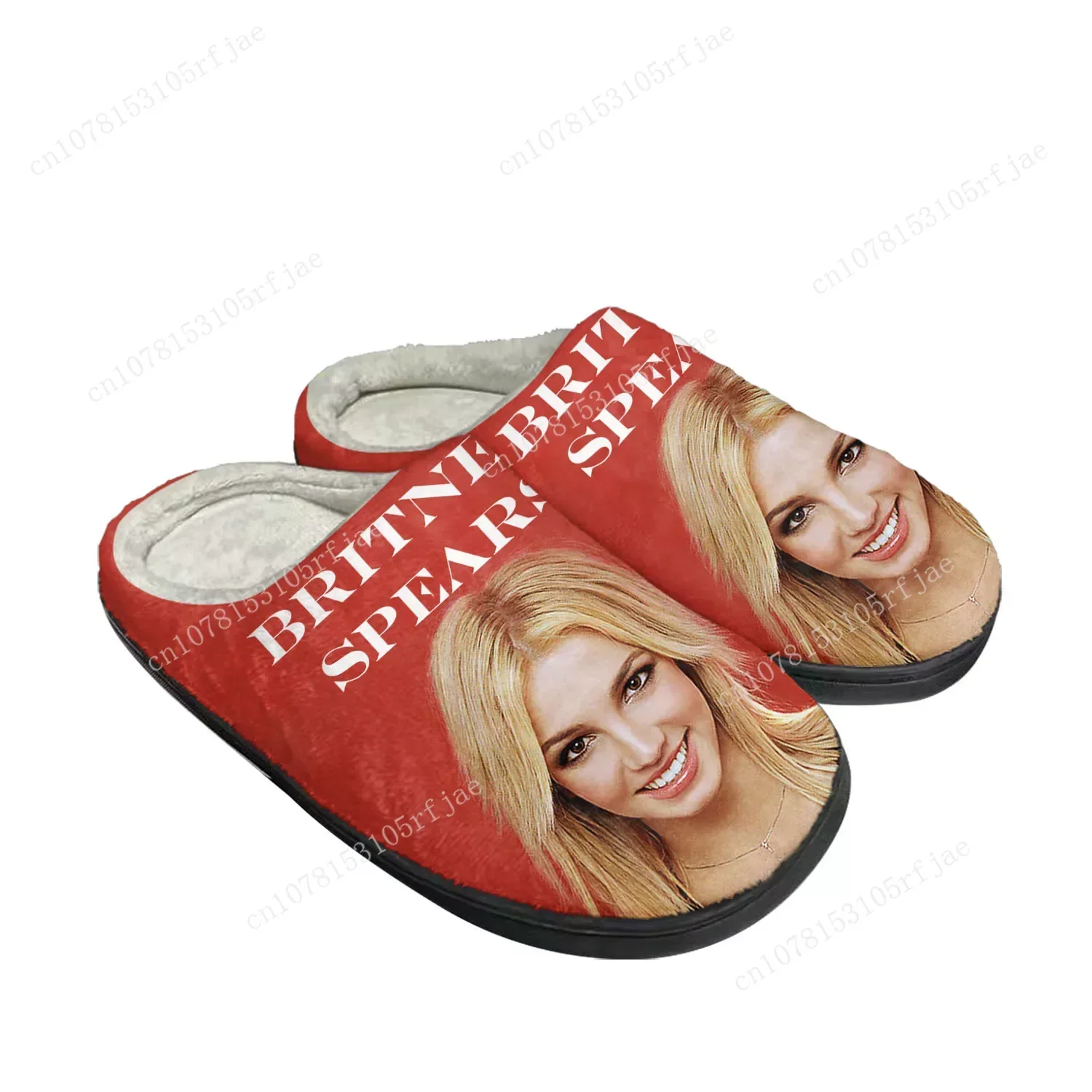 Britney Spears Home Cotton Slippers Mens Womens Plush Bedroom Keep Warm Shoes Thermal Indoor Slipper Customized Couple Shoe