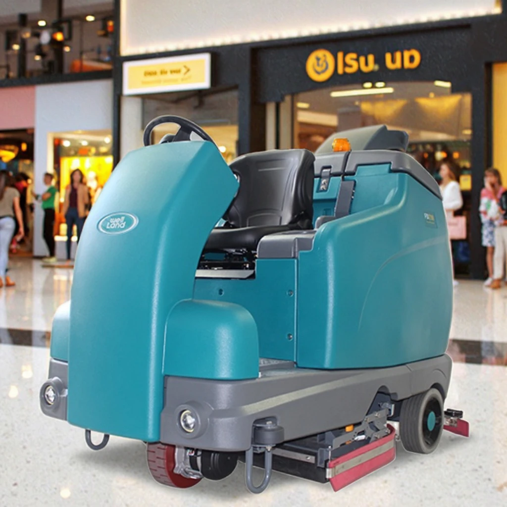 

New Easy-to-Operate Automatic Ride-On Electric Floor Scrubber Sweeper Intelligent Panel For Burnishing Cleaning 1000mm Cleaning