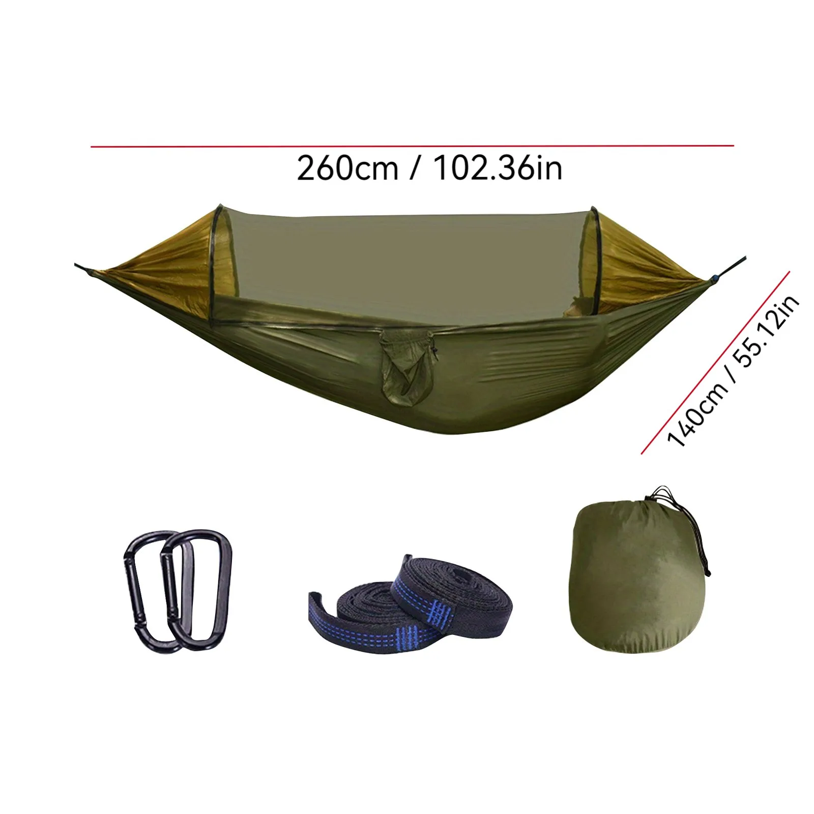 Family yard hammock Outdoor picnic rest hammock Triangular Anti-rollover Mesh Load-bearing Multi-person Aerial Outdoor