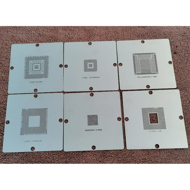 7 sztuk/partii PS4 BGA Reballing szablony 90mm * 90mm CXD90025G CXD90026G PS3 CPU GPU CXD2980BGB CXD2999GG CXD2992GB szablon lutowniczy