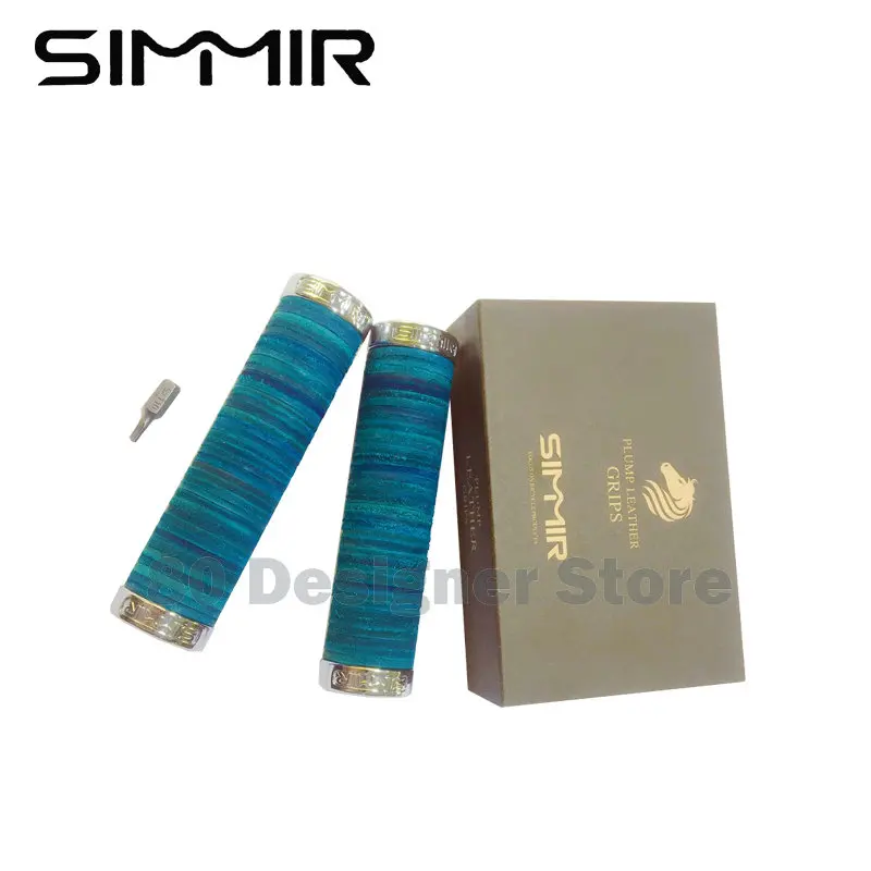SIMMIR Bicycle Handle Bar Grips Outdoor Grips Bike Genuine leath Anti-slip Handlebar Anti-skid  shock-absorbing Super Soft
