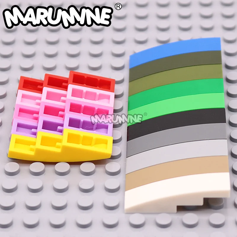 Marumine 50PCS Slope Curved 4x1 Compatible Bricks MOC Parts 61678 11153 DIY Creative Sets with Assembles Particles Kid Toy Gift