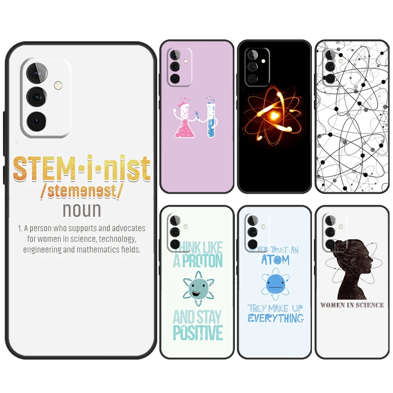 

Atom Chemistry Science Funda For Samsung Galaxy A35 A55 A15 A25 A53 A33 A13 A52 A32 A12 A51 A71 A14 A34 A54 Case