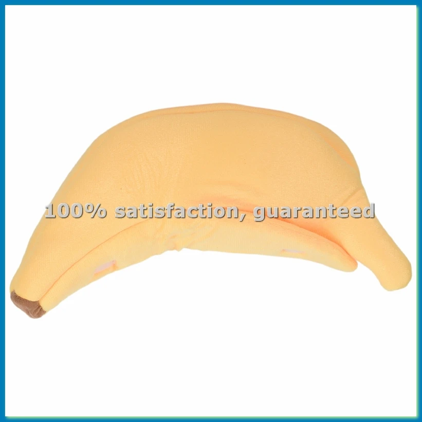 Cute Banana Cat Bed, Pet Bed Soft Cat Embrace Bed, Lovely Pet Bed for Cats, Rabbits & Small Dogs Yellow-A07G