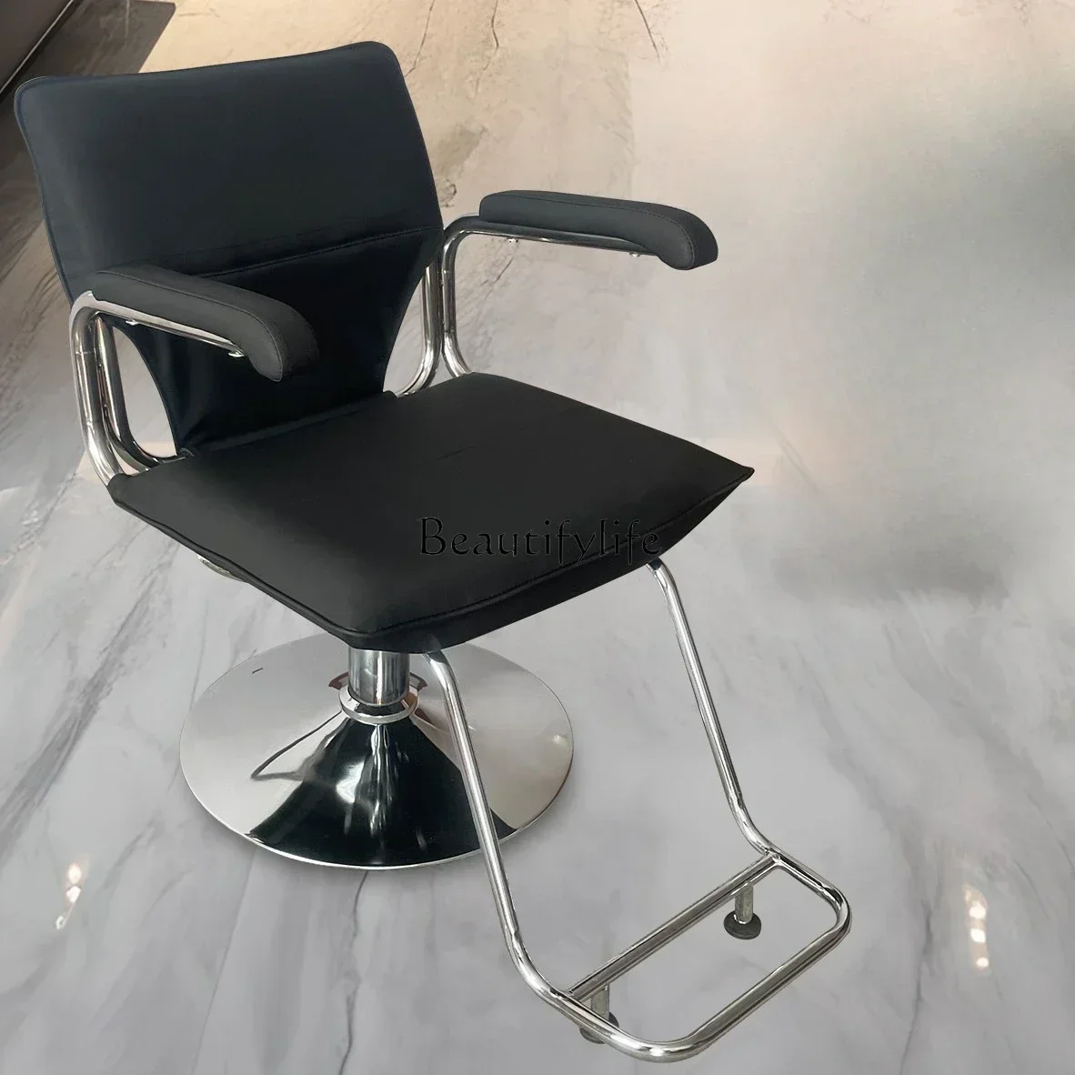 Modern Simple Barber Shop Japanese-Style Adjustable Rotating Barber Shop Chair