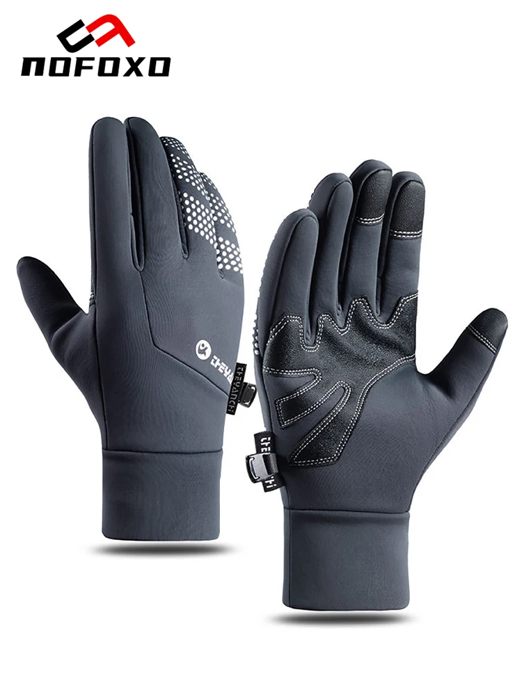 AliExpress nofoxo NOFOXO Windproof Sports Cycling Touchscreen Men's Women's Winter Waterproof Bike Gloves Warm Driving Motorcycle Ski Gloves
