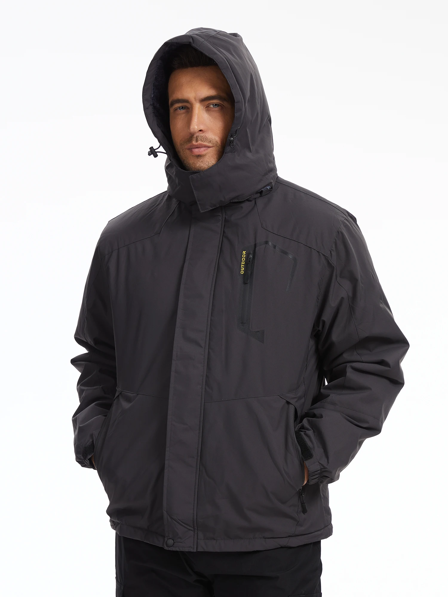 

Мужская водонепроницаемая лыжная куртка для сноуборда, зимняя ветрозащитная зимняя толстая куртка, пальто с внутренними нагрудными карманами для кемпинга на открытом воздухе, лыж