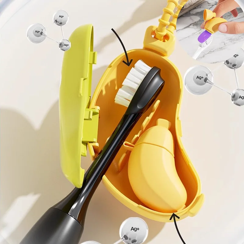 صندوق تخزين فرشاة الأسنان اللطيف. غطاء فرشاة أسنان محمول للسفر. مقاوم للغبار. مناسبة للسفر والمشي لمسافات طويلة والتخييم. #1