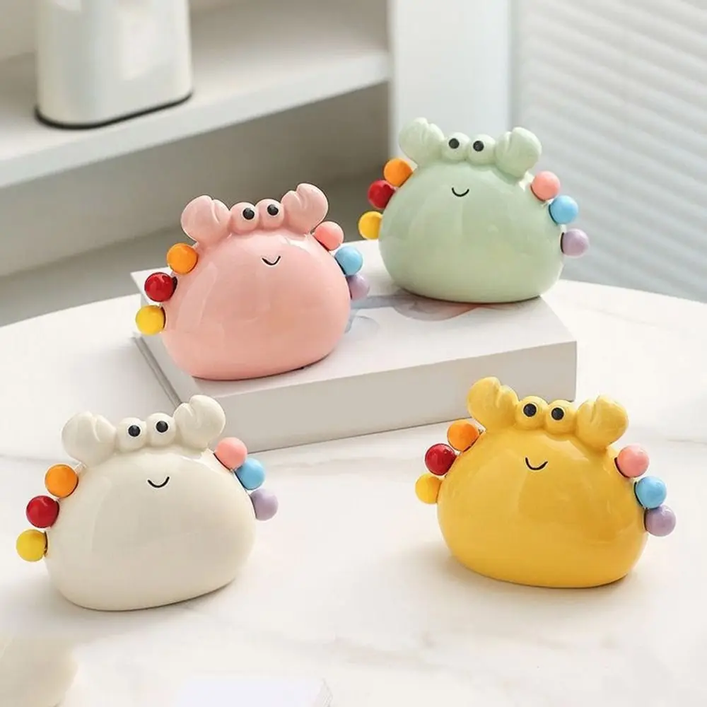 

Portable Stainless Steel Crab Fruit Fork Colorful Cute Dessert Forks Decorative with Storage Jar Fruit Fork Set Kitchen Supplies
