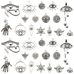 16pcs Mixed Eye of Horus Charms Alloy Metal Tibetan Magic Pendants For DIY Necklace Bracelet Jewelry Making Crafting Supplies