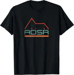 새로운 한정판 ADSR 신디사이저 봉투 Nerd Analog Retro Synth 빈티지 티셔츠