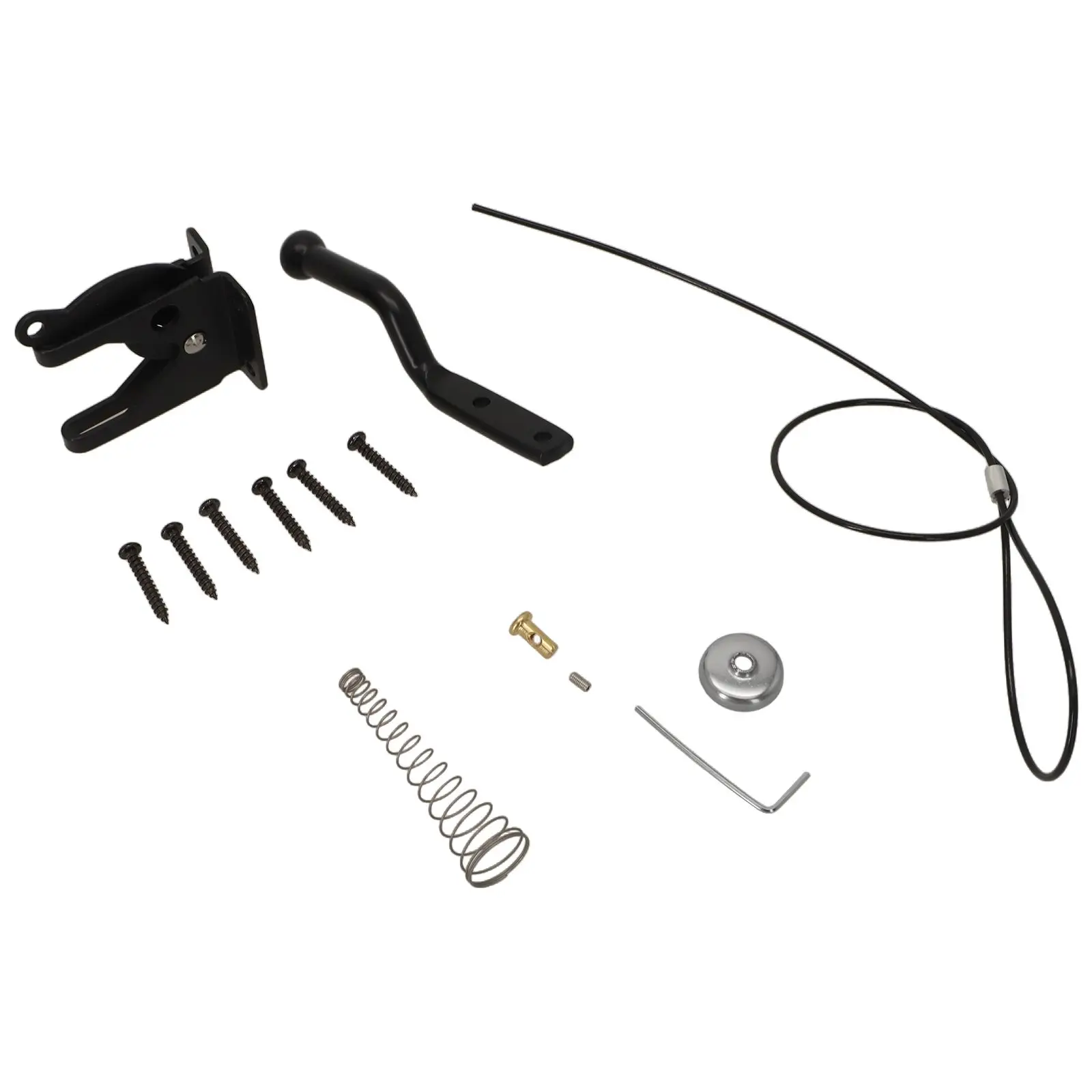Adjustable Gate Lock Garden Fence Latch For Garden Protection 14-Piece Lock Set Auto-Pull Feature Easy Installation
