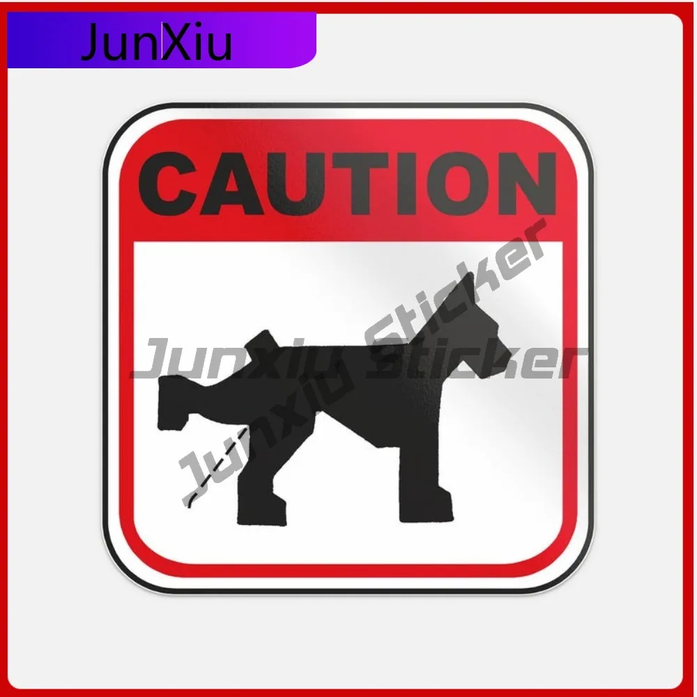 

Caution Dog Pees Warning Sign Vinyl Sticker Car Bumper Bicycle Skateboard Suitcase Laptop Decal Anti Scratch Exterior Decor Pvc