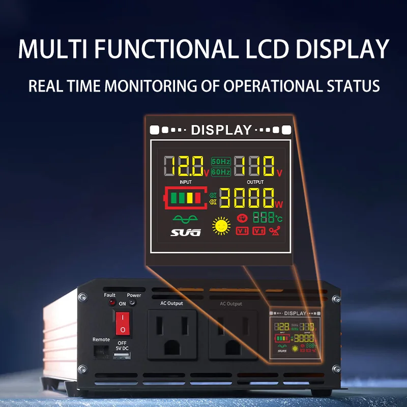 1000W Car Power Inverter 12V DC to 220V AC | 50Hz Pure Sine Wave Portable Converter with Universal Socket