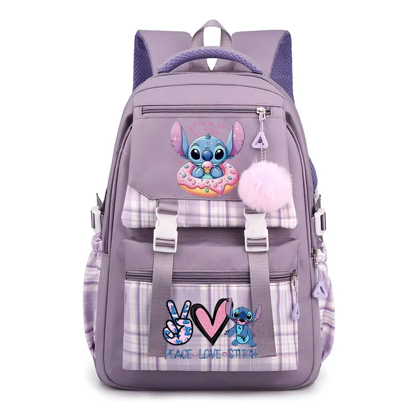 New Stitch Student Schoolbag Casual and Lightweight Large Capacity Cartoon Cute College Backpack