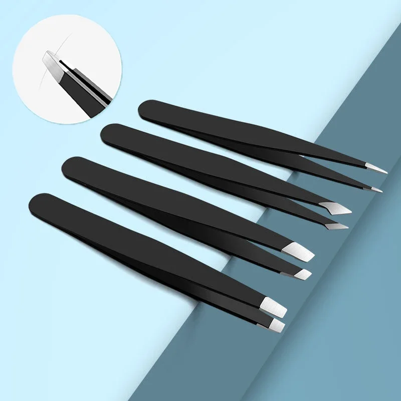 Stainless Steel Tweezers Anti Static Fine Pointed Elbow Precision Tweezers Eyebrow Clip Industrial Tweezers Anti-static DIY Tool