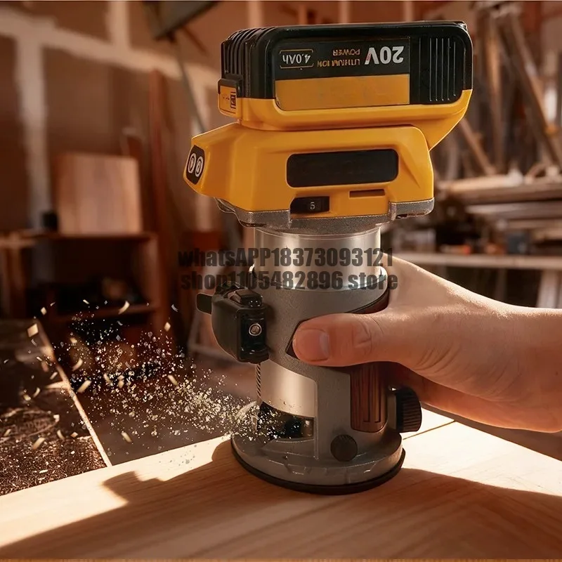 5 Speed Electric Trimming Machine 30000rpm Woodworking Milling Engraving Wood Trimmer Power Tools For Dewalt 20V Battery Pin