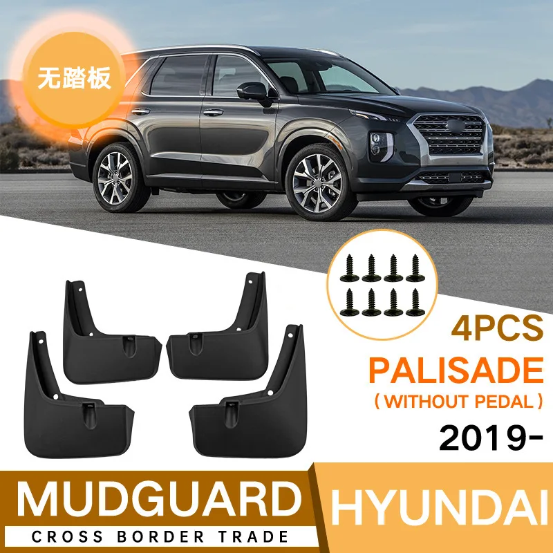For Hyundai Palisade 2019-2023 Without Side Steps Auto Wheel Mud Flaps Splash Guards Custom Fit Protector