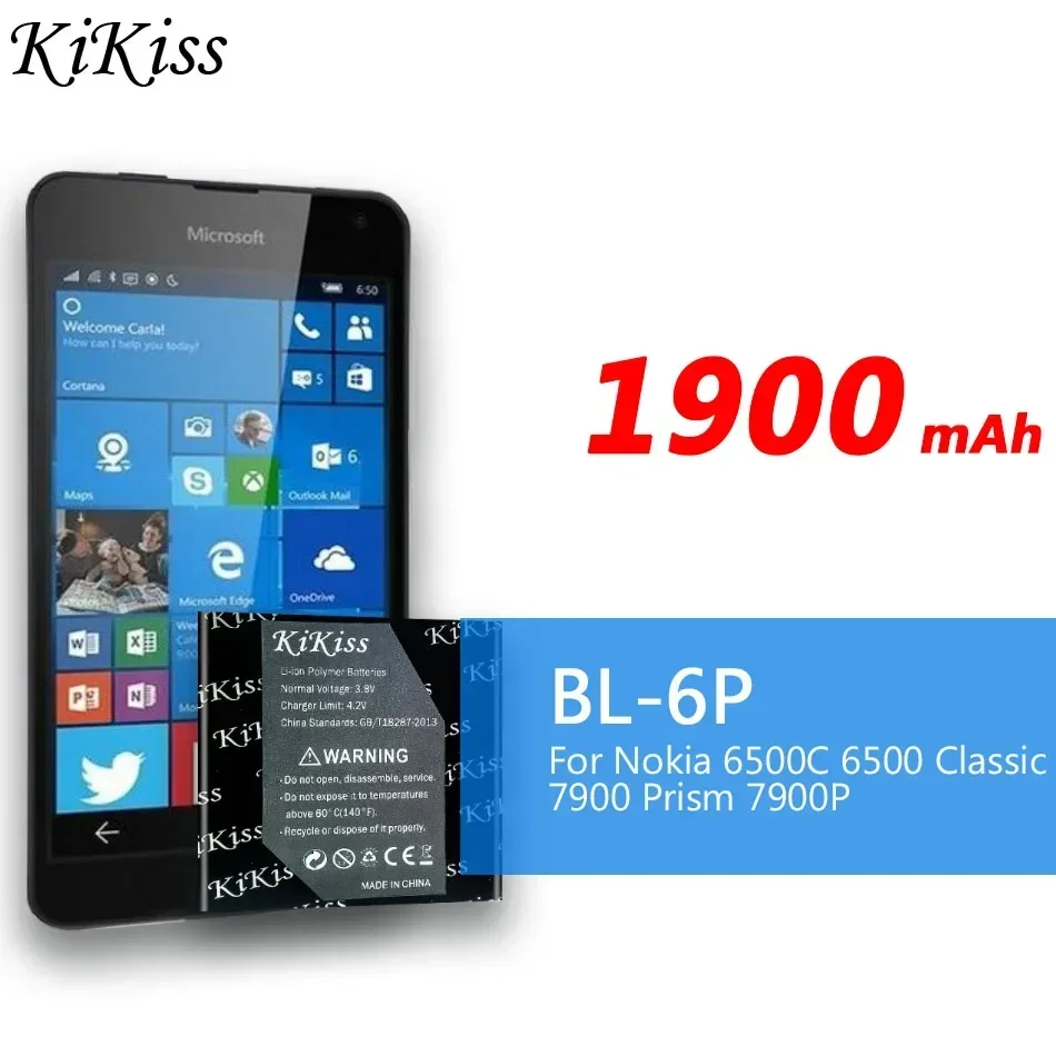 KiKiss 1900mAh High quality BL 6P BL-6P Battery for Nokia 6500C 6500 Classic 7900 Prism 7900P BL6P