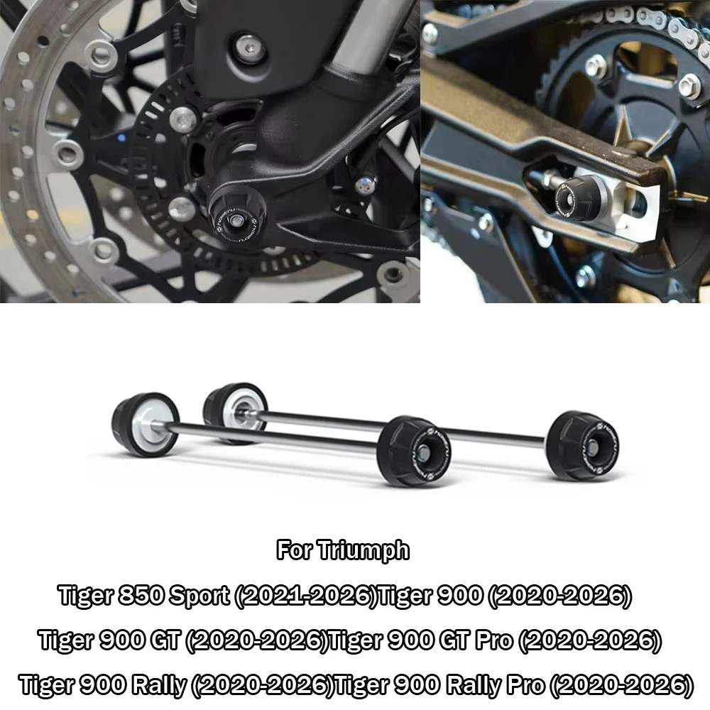 

For Triumph Tiger 850 900 2020-2026 Motorcycle Spindle Bobbins Axle Protection Set - Durable Protection for Smooth Riding