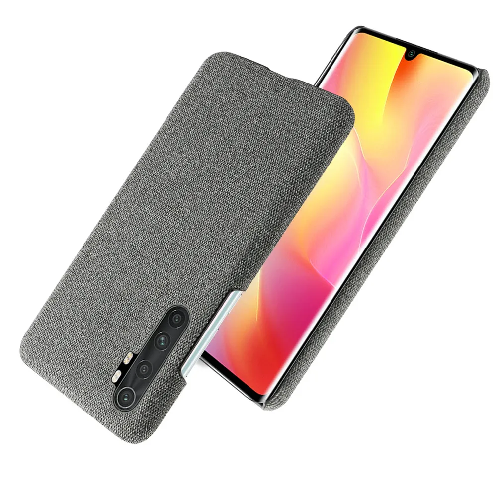 Anti-slip Ultra Thin Fabric Cloth Case for Xiaomi Mi Note 10 Lite Phone Cover For Mi Note 10 Lite Case For Xiaomi Mi Note 10Lite