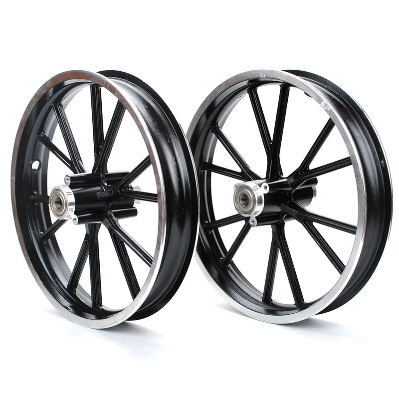 Before after 10in Aluminum alloy wheels 2.50‑10in Rim PIT PRO Trail Dirt Bike 47cc 49ccelectric scooters e-Bike mini pocket bike