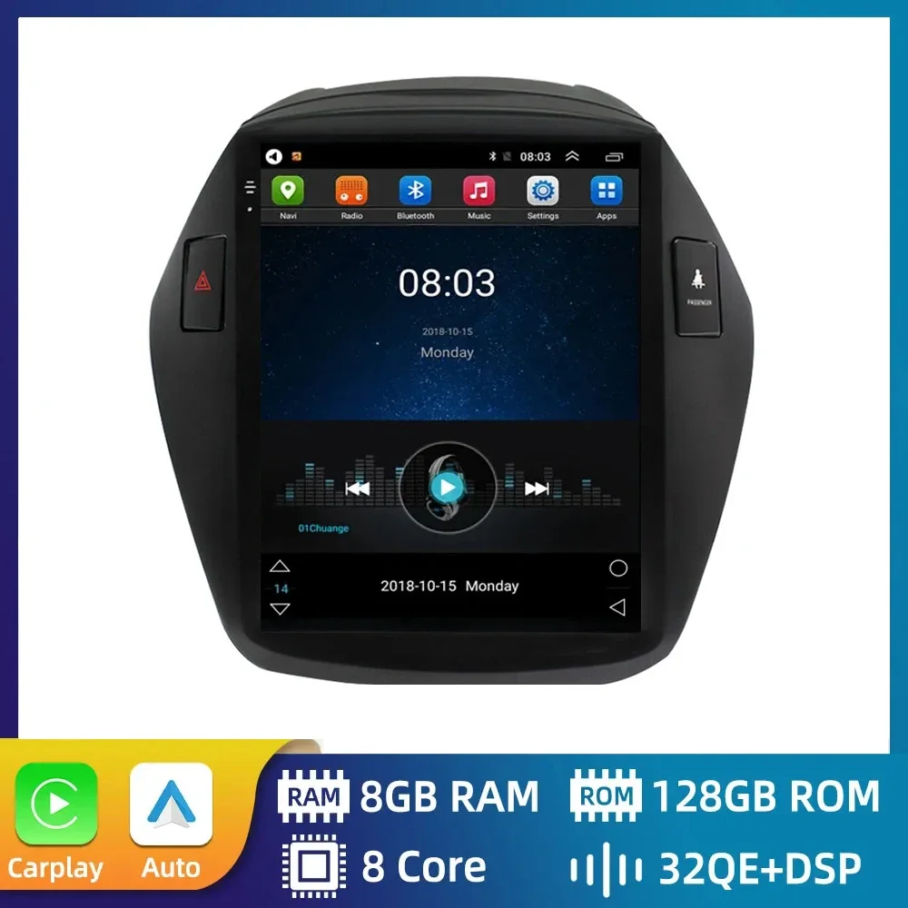 

2 Din Android 13 Car Radio For Hyundai Tucson 2 LM IX35 2009-2014 2015 Multimedia Video Player GPS Stereo Carplay DSP Head Unit