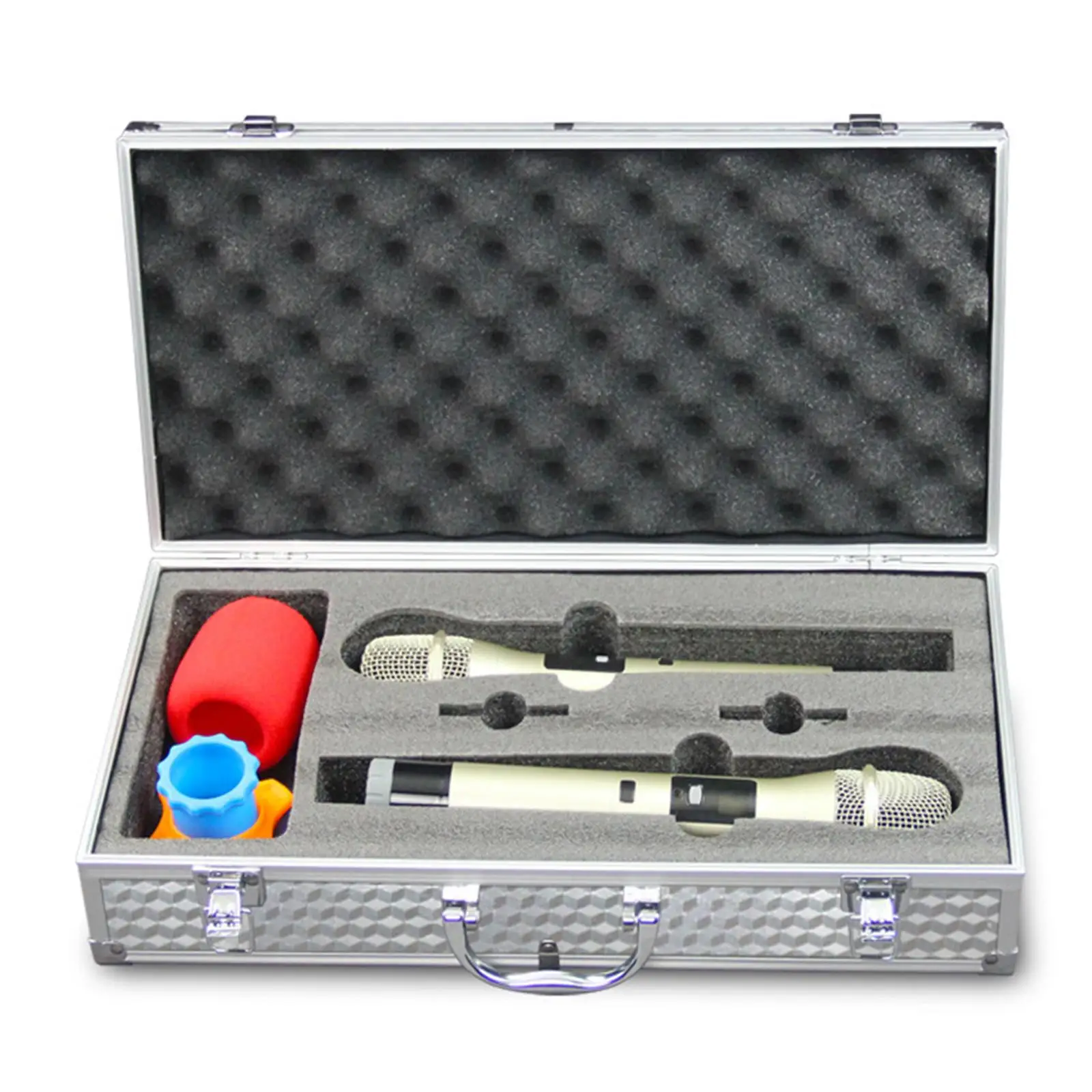 

Aluminum Alloy Microphone Case Mic Case, Professional,Storage Case,Hard Shell Mic Carrying Case for Stage Outing