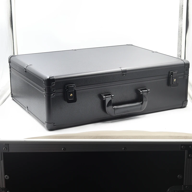 Premium Full Black Aluminum Alloy Combination Box-Versatile Storage Solution,for Tools,Documents,and Gifts,Keylock