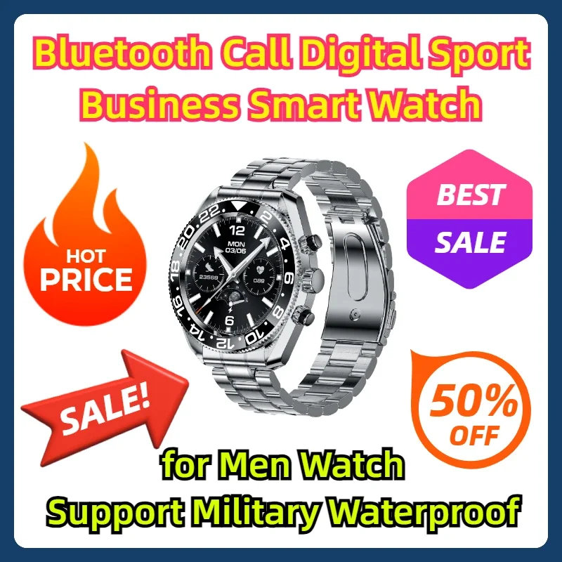 

Bluetooth Call Digital Sport Business Smart Watch for Men Watch Korean Support Military Waterproof