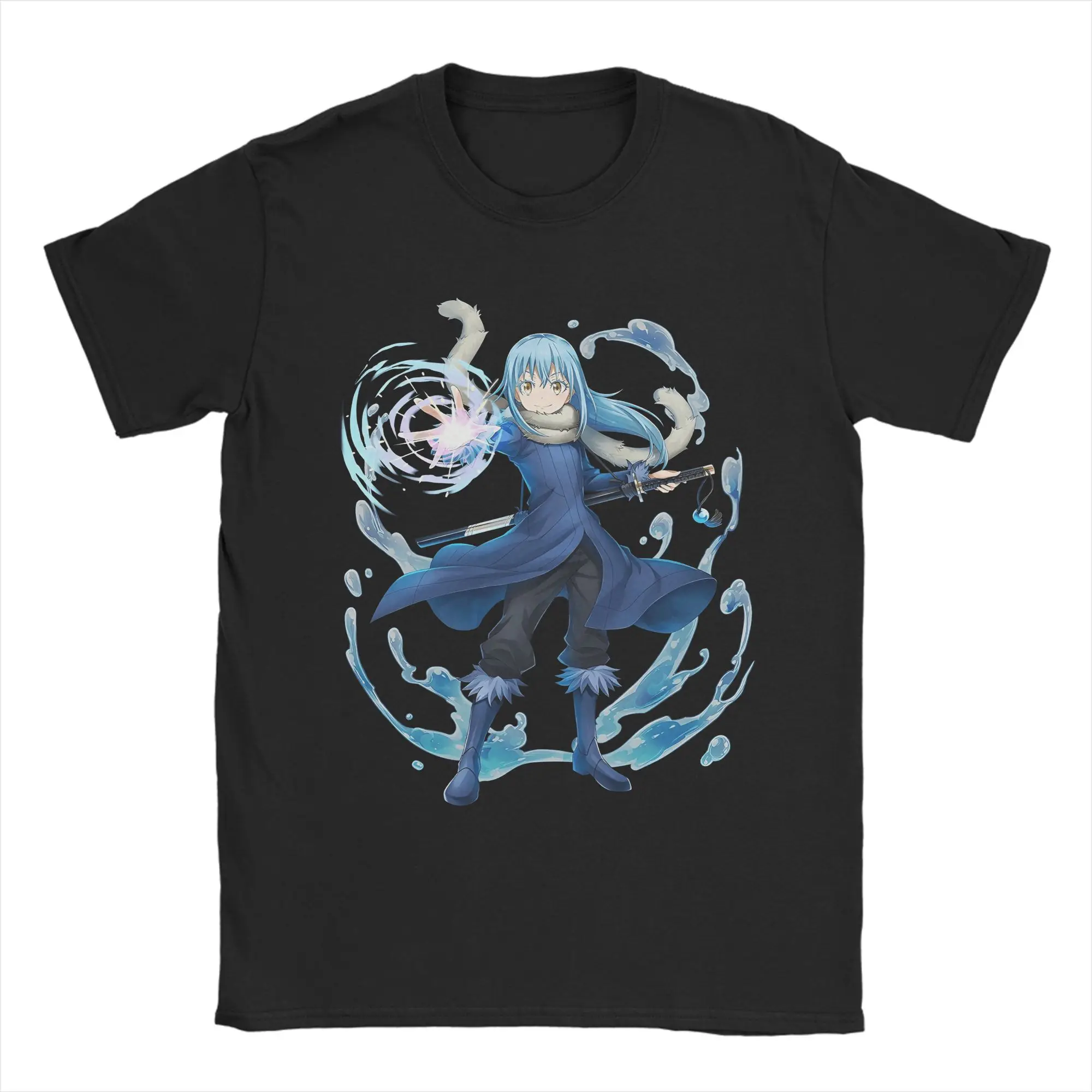 Anime That Time I Got Reincarnated As A Slime Rimuru Tempest T-Shirt Men  Funny 100% Cotton Tees O Neck T Shirts Plus Size Tops