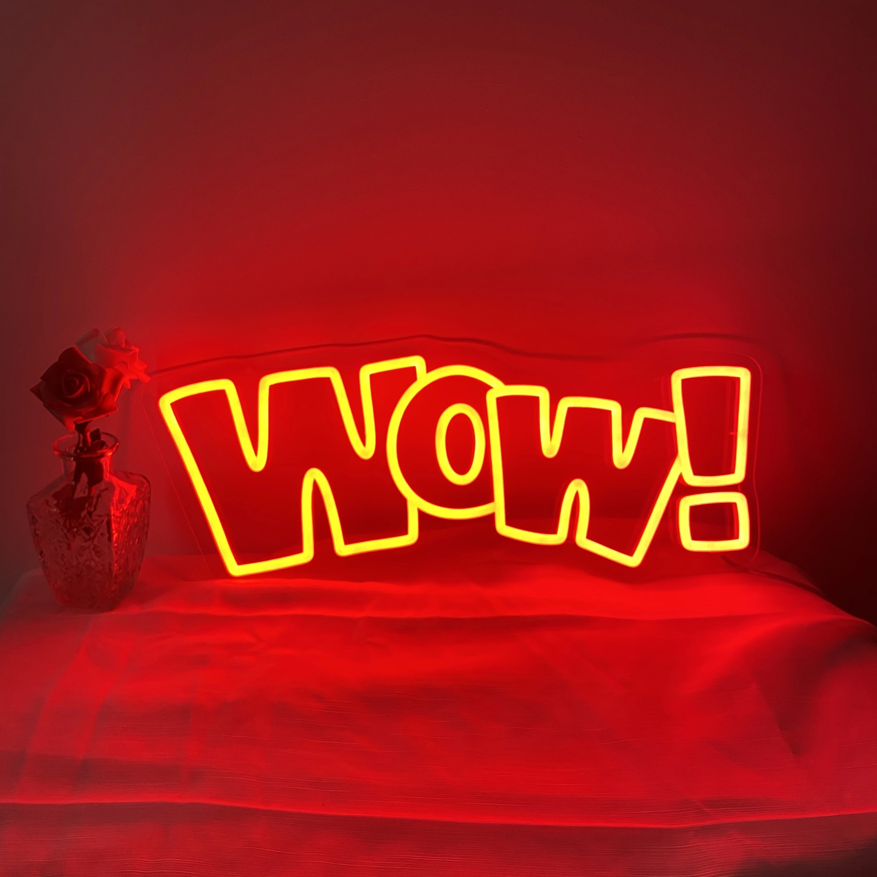 

Wow Neon Signs Handmade Custom LED Neon Sign Wedding Light Sign Neon LED Sign Neon Lights Name Mother's Day Gift