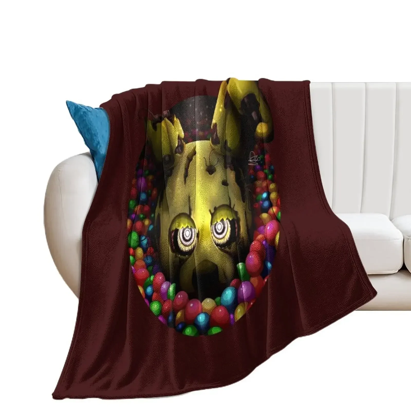 Into the Pit but it's Springtrap REMASTERED Throw Blanket Summer Soft Big Baby Large Blankets