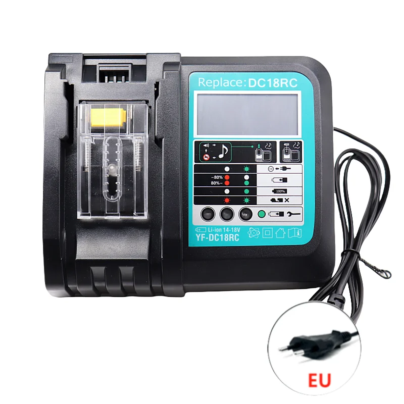 DC18RC Voor Makita 18V Boor Acculader 3A Li-Ion Oplader voor Makita 14.4V 18V LXT BL1815 BL1860 BL1430 BL1450