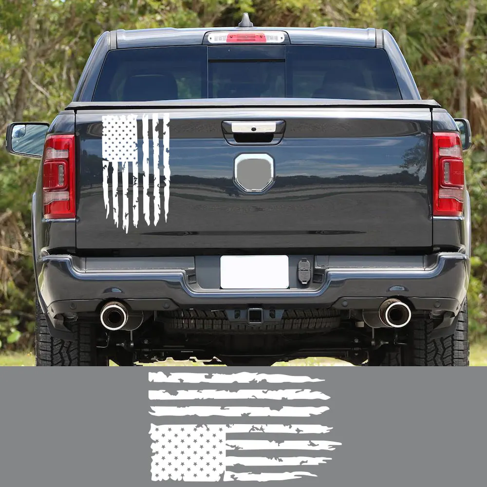 Car Sticker USA Flag Tuning Motor Accessories For Toyota Hilux Tacoma Jeep Gladiator Isuzu Dmax Ford F150 Dodge RAM Decor Decal