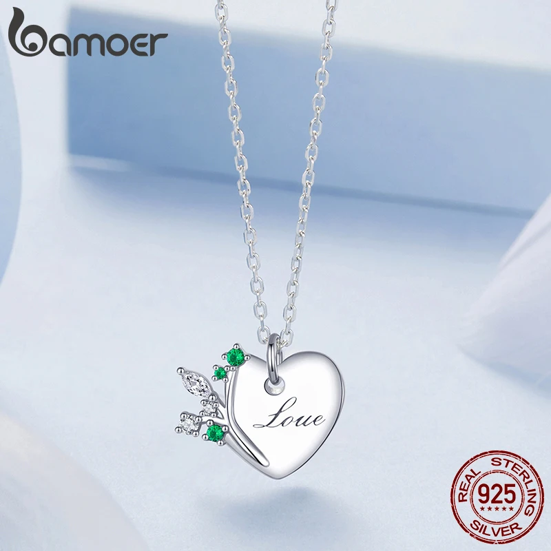 باموير 925 فضة شجرة الحياة قلادة لهدايا عيد ميلادها مجوهرات الأزياء للنساء أمي زوجة BSN420