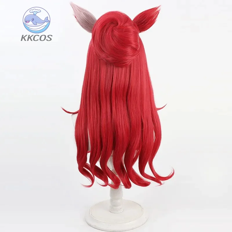 أنيمي Umamusume: جميلة ديربي يحبك فقط شعر مستعار تأثيري طويل مزدوج لهجة اللون الشعر مع الأذن هالوين لعب الأدوار KKCos #4