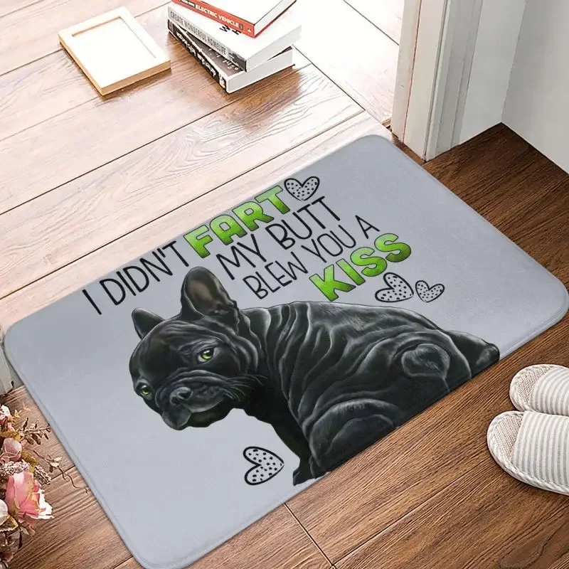 Custom Cute French Bulldog Doormat Non-Slip Entrance Bath Kitchen Floor Door Mat Funny Frenchie Pet Toilet Carpet Rug