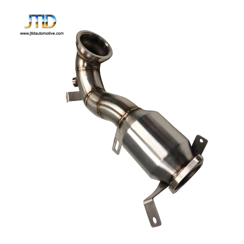 Downpipe สำหรับ Fiat 500 1.4L SS304ระบบระบายไอเสียไร้อากาศระบบเสียงที่ใช้งาน